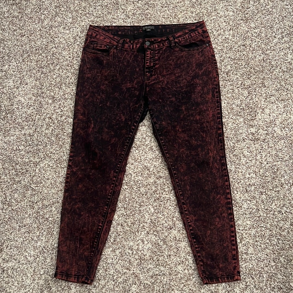 Forever 21 PLUS SIZE 18 Skinny Stretch Acid Wash Jeans